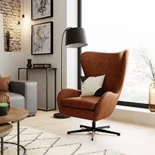 Creating workplace with leather swivel chair