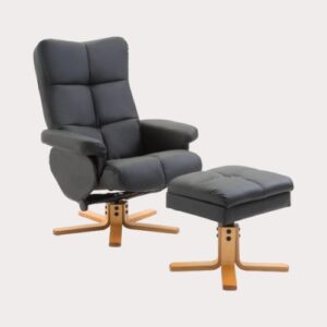 HOMCOM Faux Leather Swivel Chair